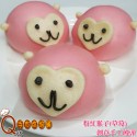 Q坊-猴年-6運猴-粉紅猴子(草莓)手工創意造型饅頭