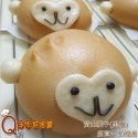 Q坊-猴年-6運猴-黃玉猴子(黑糖)手工創意造型饅頭