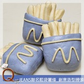 Q坊-樂活早餐-韓團JEANS聯名藍袋薯條-創意造型手工饅頭