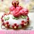 Q坊-客製化花藝主題-玫瑰花滿歲慶生之造型饅頭蛋糕(8吋) 