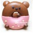 Q坊-廸士尼家族系列-米妮-(純巧克力可可粉)造型甜甜圈饅頭